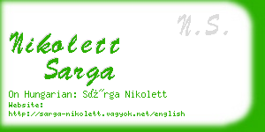 nikolett sarga business card